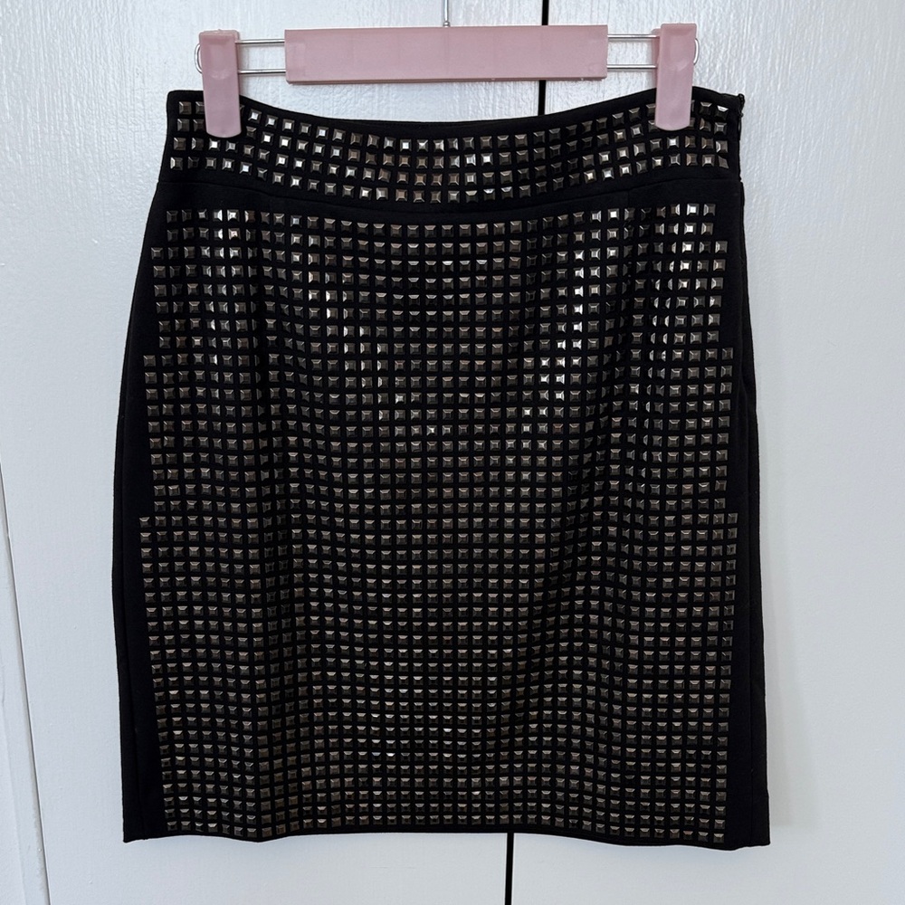 Black and Gray/Gunmetal Studded Skirt